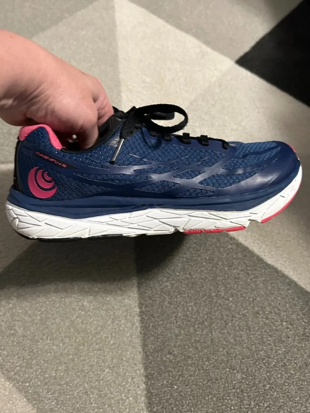Topo Magnifly 2 Navy/Pink/Black Running Sneakers 0-Drop Women's Size 8